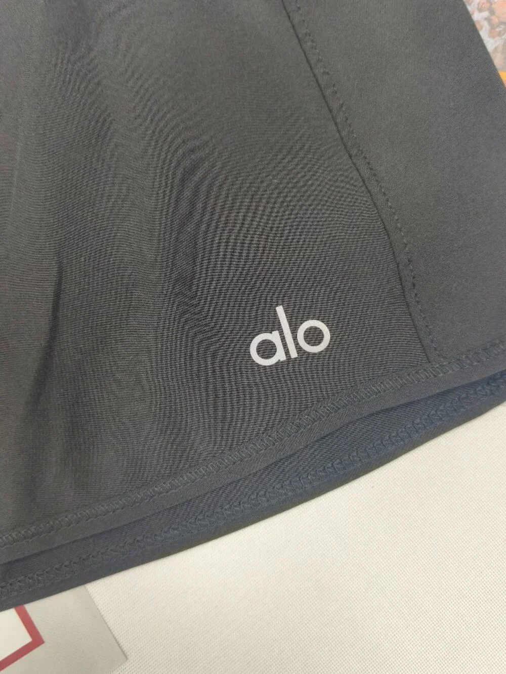 ALO Yoga Women's Match Point Tennis Skirt Black⚾| Versatile items | Athleisure😍